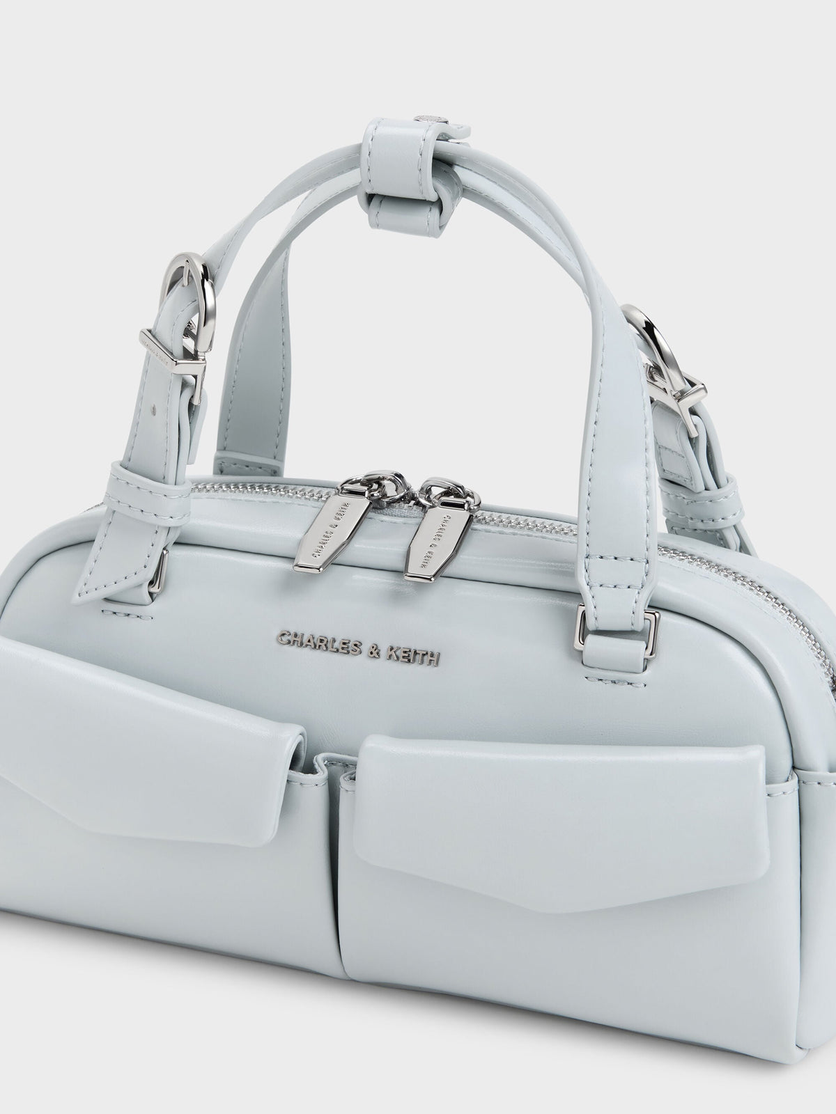 Rachel Multi-Pocket Bowling Bag - Sea Salt Blue | CHARLES & KEITH
