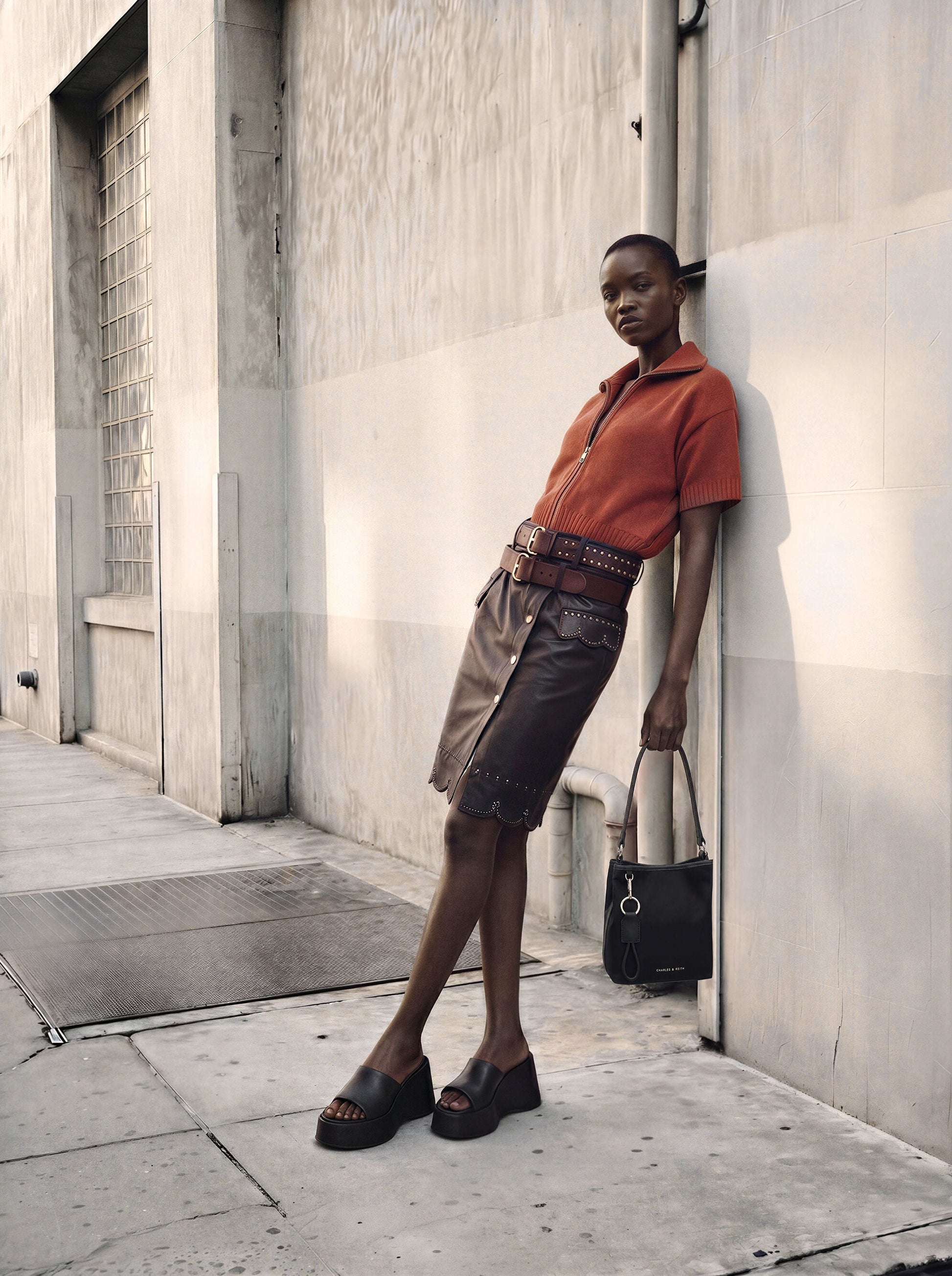 Levy Nylon Bucket Bag - Noir | CHARLES & KEITH