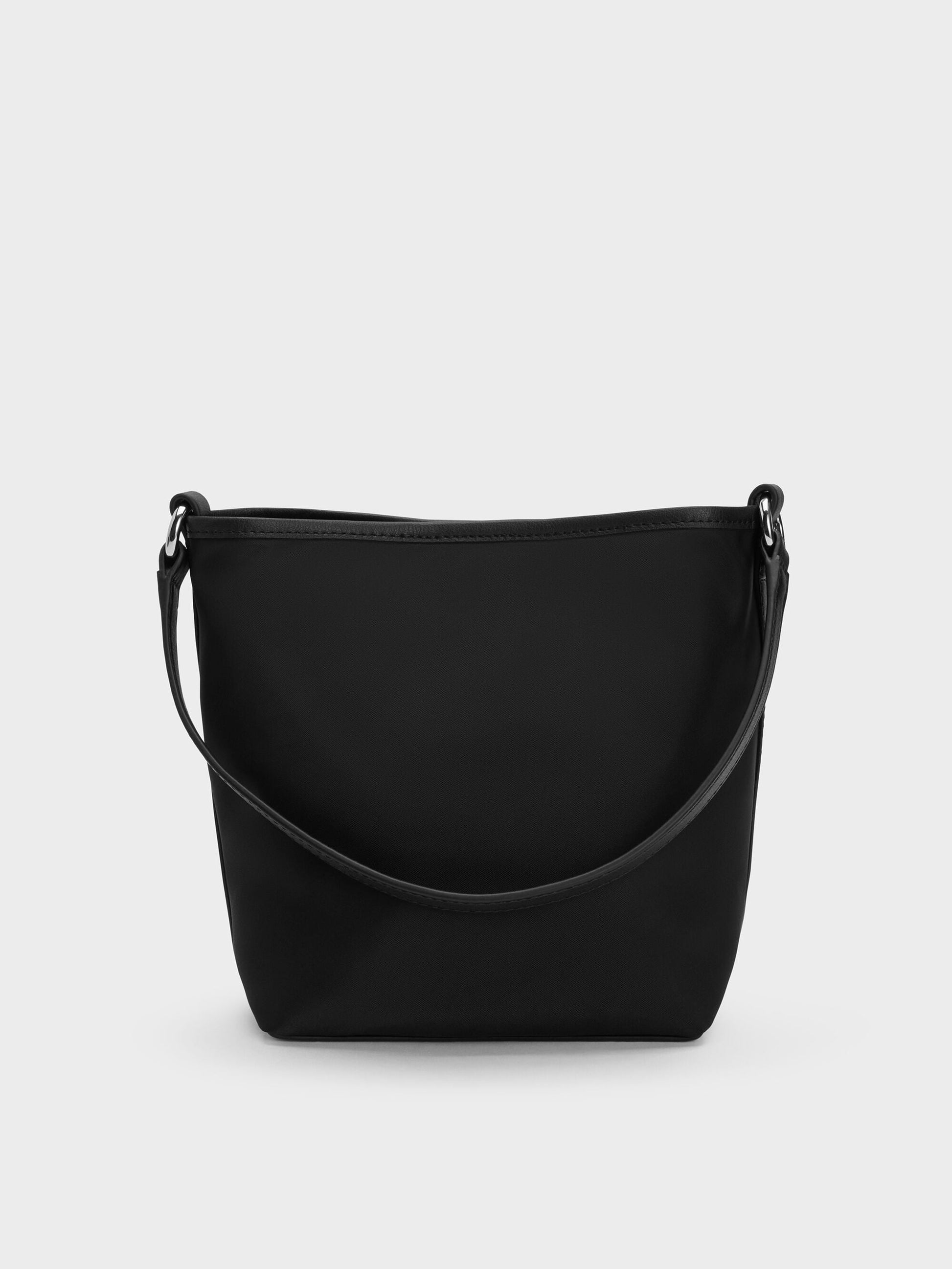 Levy Nylon Bucket Bag - Noir | CHARLES & KEITH