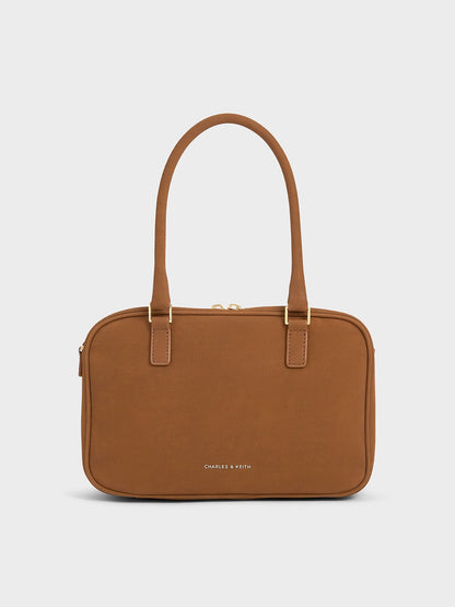 Sianna Textured Bowling Bag - Brown | CHARLES & KEITH