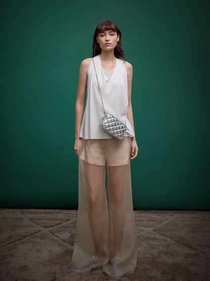 Mini Apfra Quilted Crossbody Bag - Silver | CHARLES & KEITH