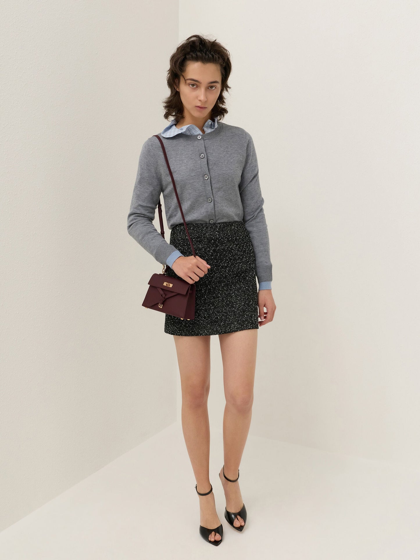 Tricha Knotted-Belt Top Handle Bag - Wineberry Red | CHARLES & KEITH