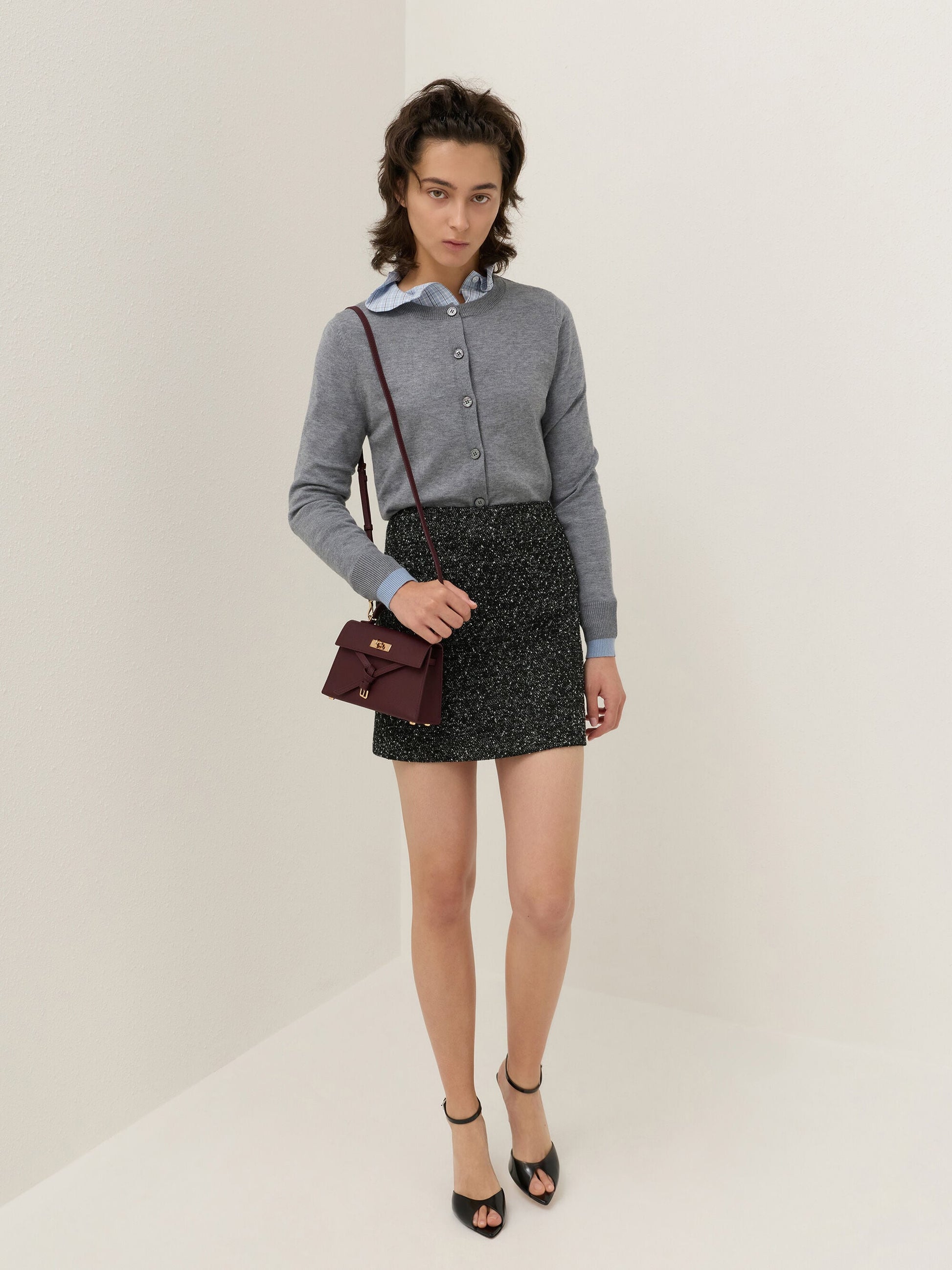 Tricha Knotted-Belt Top Handle Bag - Wineberry Red | CHARLES & KEITH