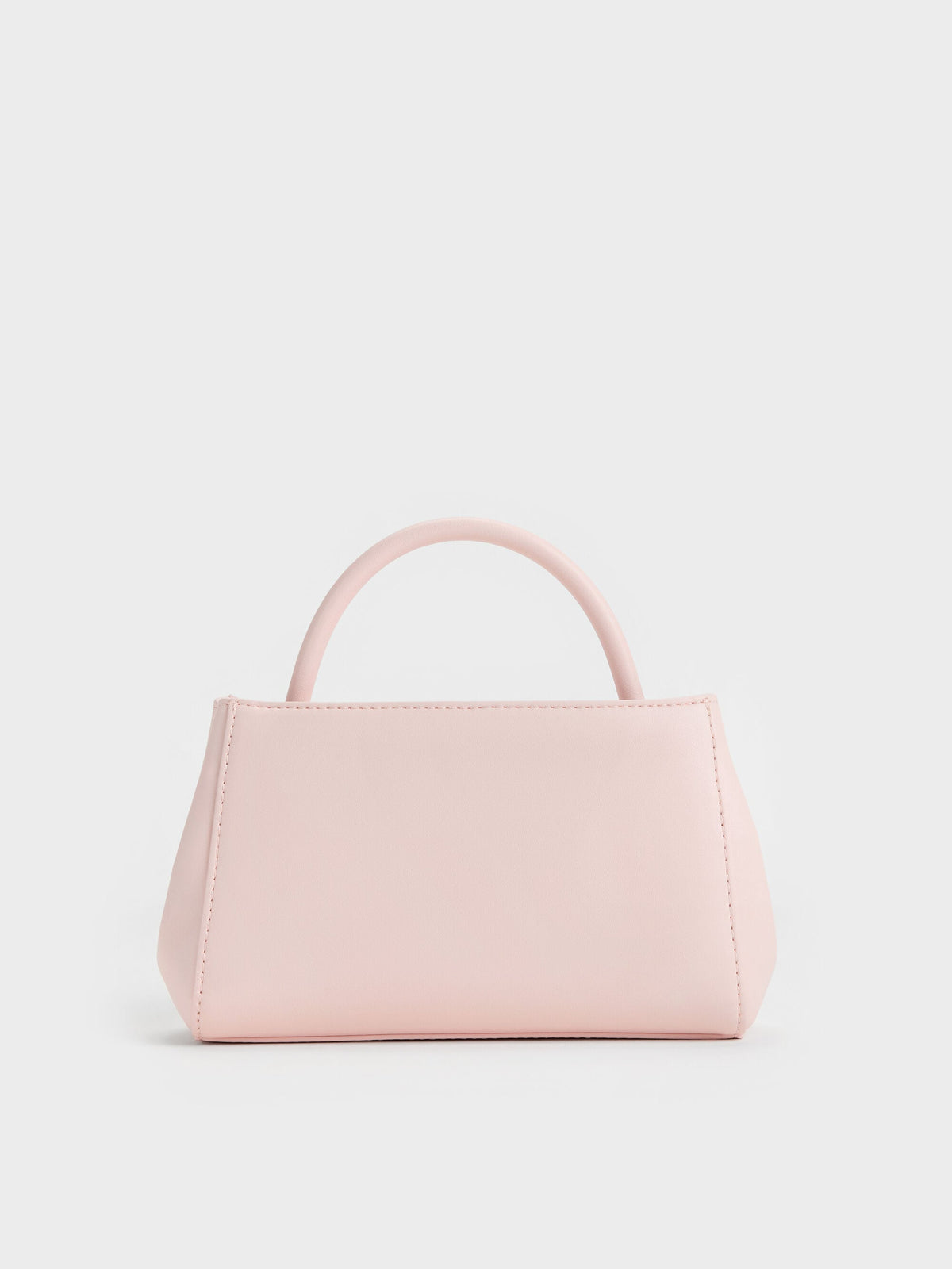 Hazel Bow Panelled Top Handle Bag - Soft Pink | CHARLES & KEITH