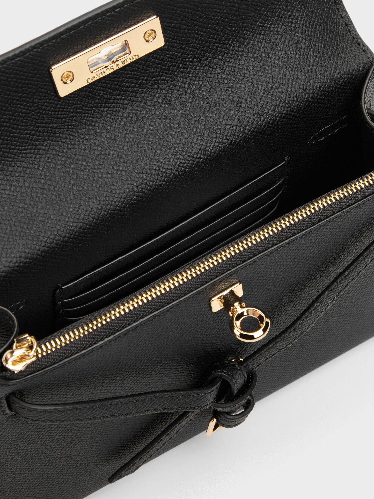 Tricha Knotted-Belt Top Handle Bag - Black | CHARLES & KEITH