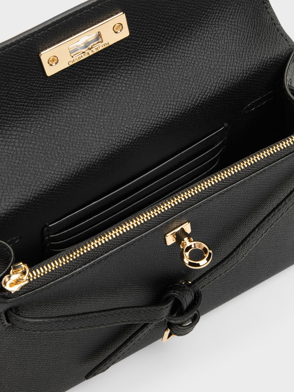 Tricha Knotted-Belt Top Handle Bag - Black | CHARLES & KEITH