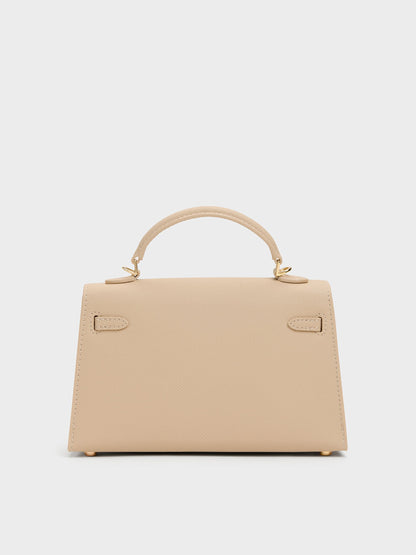 Tricha Knotted-Belt Top Handle Bag - Sand Beige | CHARLES & KEITH