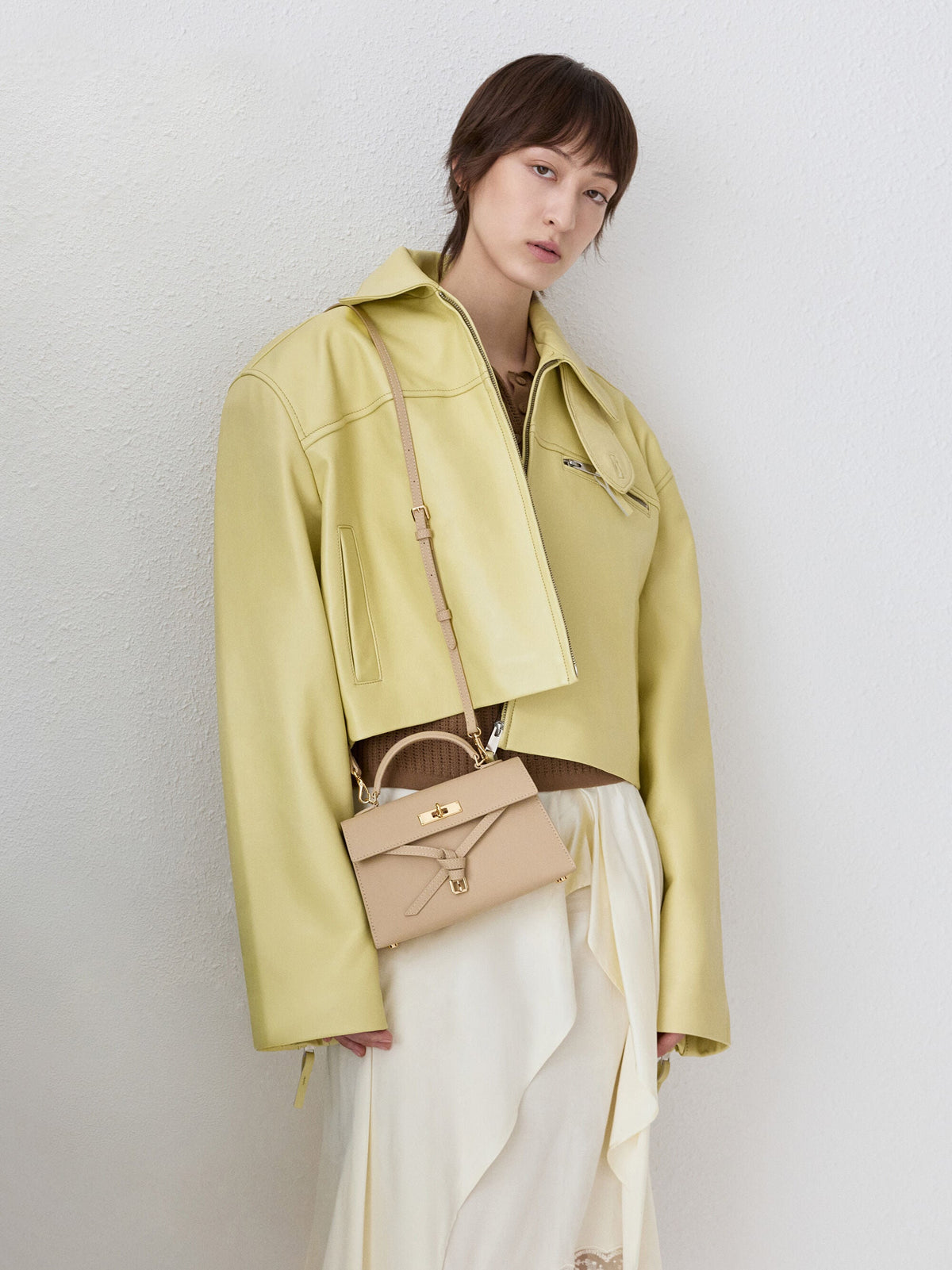 Tricha Knotted-Belt Top Handle Bag - Sand Beige | CHARLES & KEITH
