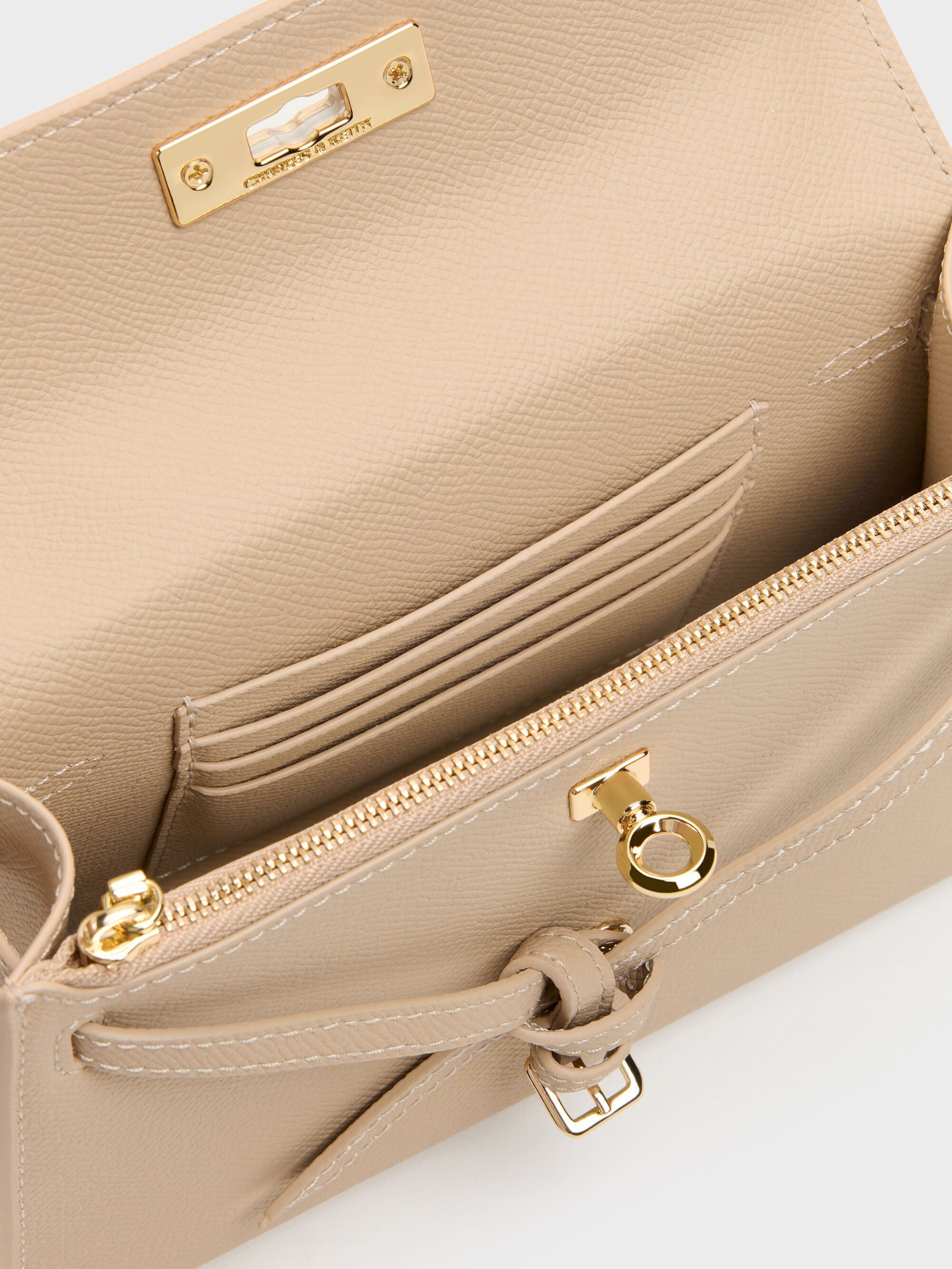 Tricha Knotted-Belt Top Handle Bag - Sand Beige | CHARLES & KEITH