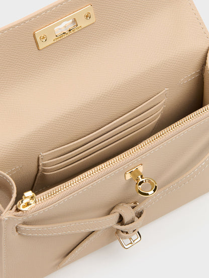 Tricha Knotted-Belt Top Handle Bag - Sand Beige | CHARLES & KEITH