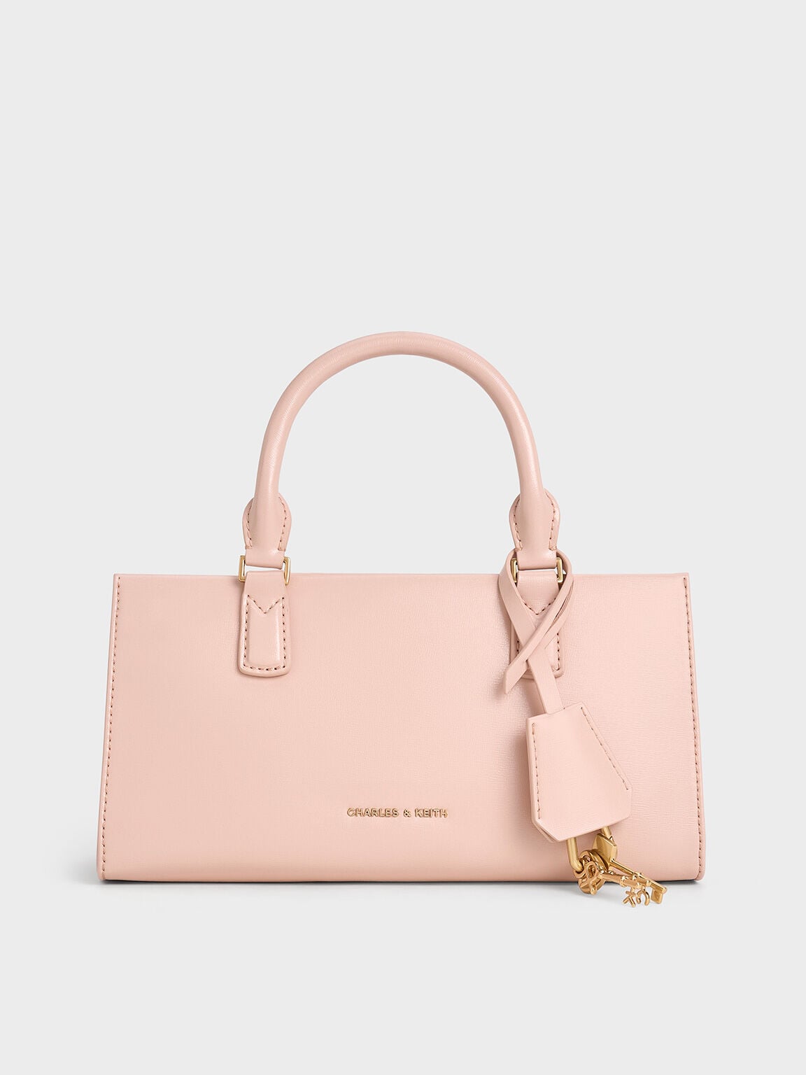 Kerry Top Handle Bag - Light Pink | CHARLES & KEITH