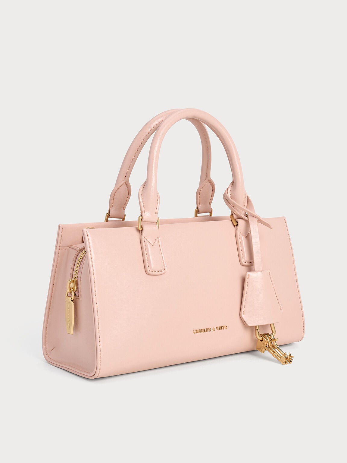 Kerry Top Handle Bag - Light Pink | CHARLES & KEITH