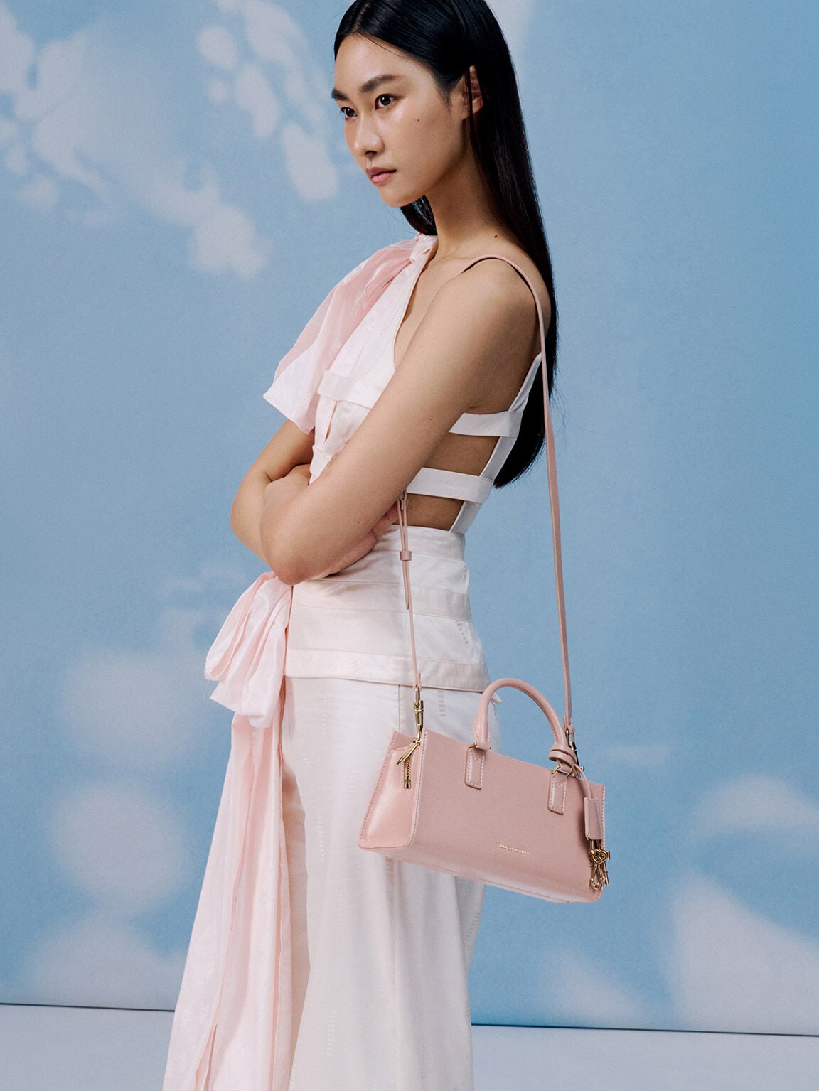 Kerry Top Handle Bag - Light Pink | CHARLES & KEITH