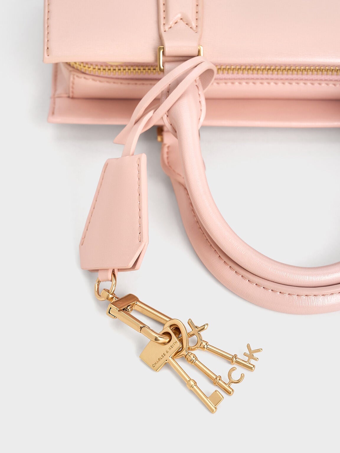 Kerry Top Handle Bag - Light Pink | CHARLES & KEITH
