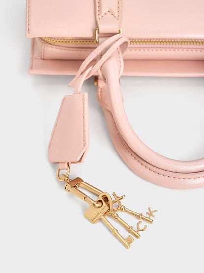 Kerry Top Handle Bag - Light Pink | CHARLES & KEITH