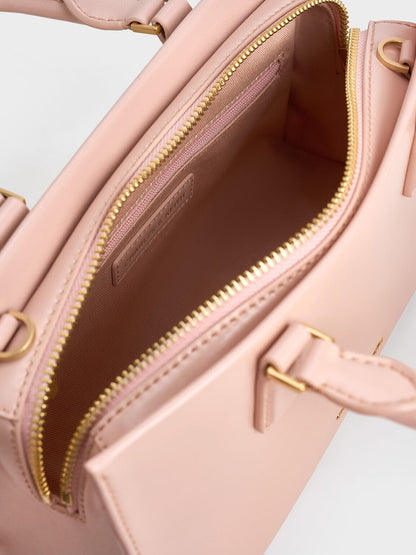 Kerry Top Handle Bag - Light Pink | CHARLES & KEITH