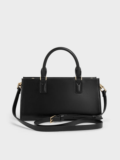 Kerry Top Handle Bag - Black | CHARLES & KEITH