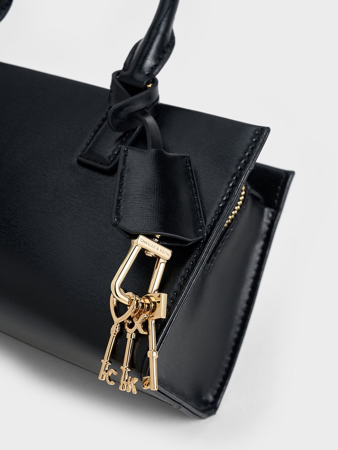 Kerry Top Handle Bag - Black | CHARLES & KEITH