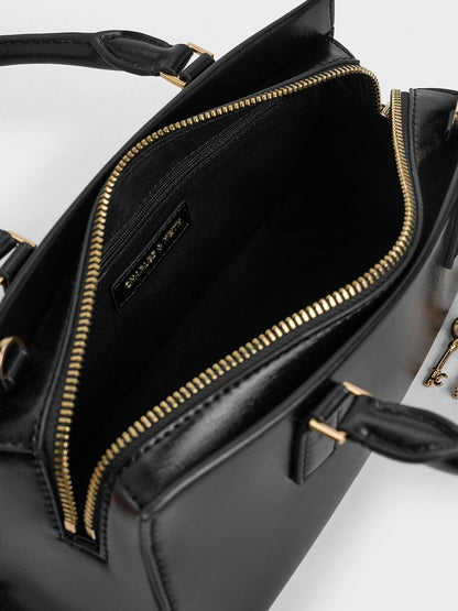 Kerry Top Handle Bag - Black | CHARLES & KEITH