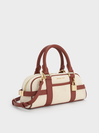 Scottie Canvas Bowling Bag - Brick | CHARLES & KEITH