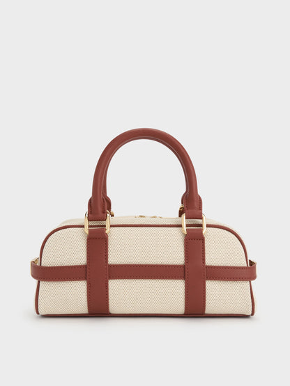 Scottie Canvas Bowling Bag - Brick | CHARLES & KEITH