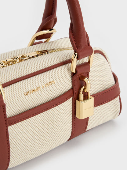 Scottie Canvas Bowling Bag - Brick | CHARLES & KEITH