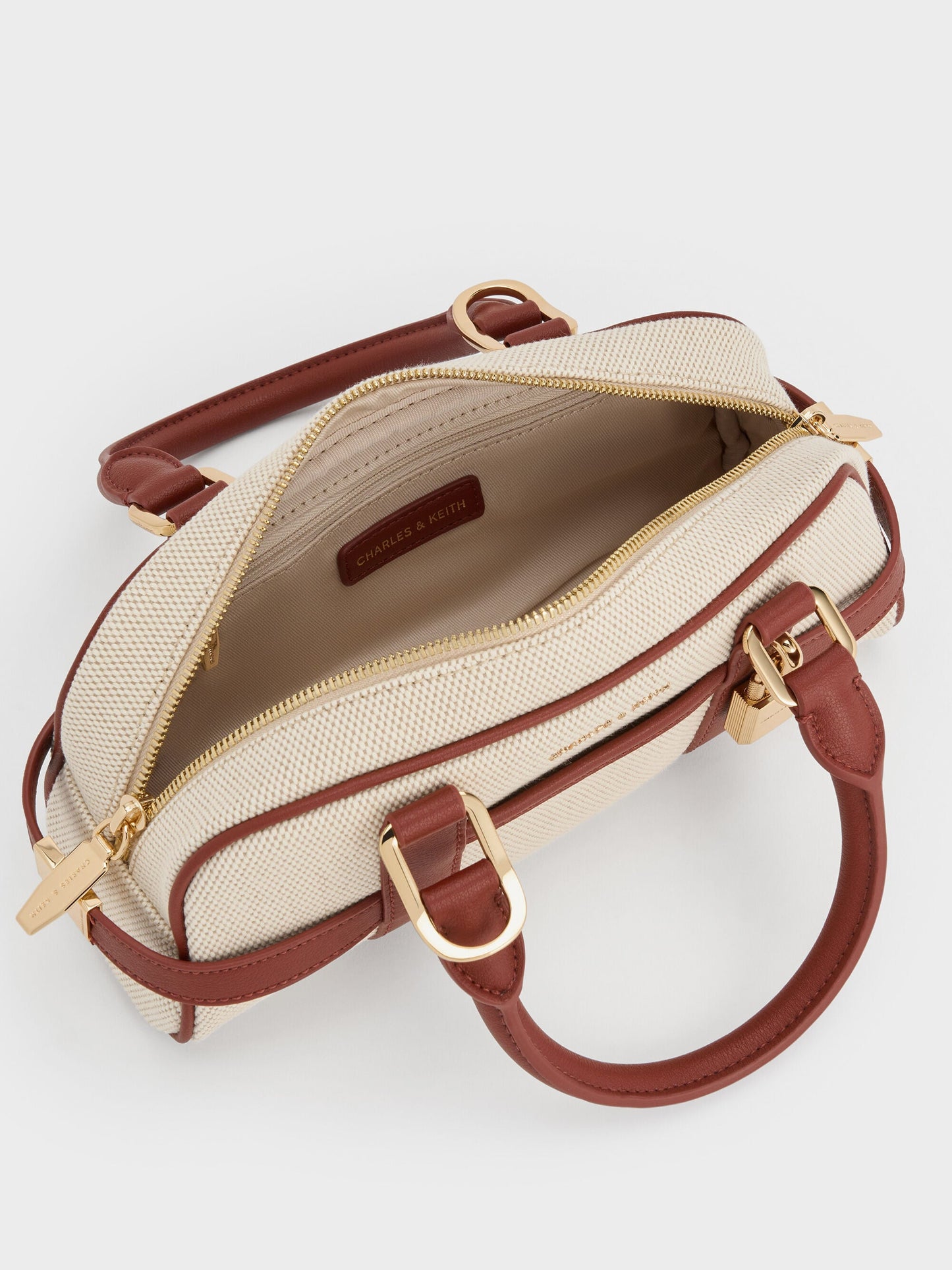 Scottie Canvas Bowling Bag - Brick | CHARLES & KEITH