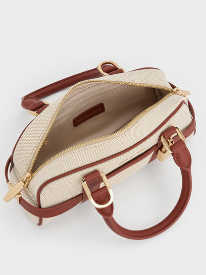 Scottie Canvas Bowling Bag - Brick | CHARLES & KEITH