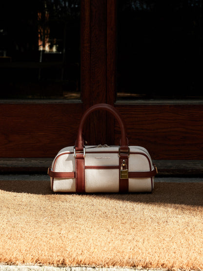 Scottie Canvas Bowling Bag - Brick | CHARLES & KEITH