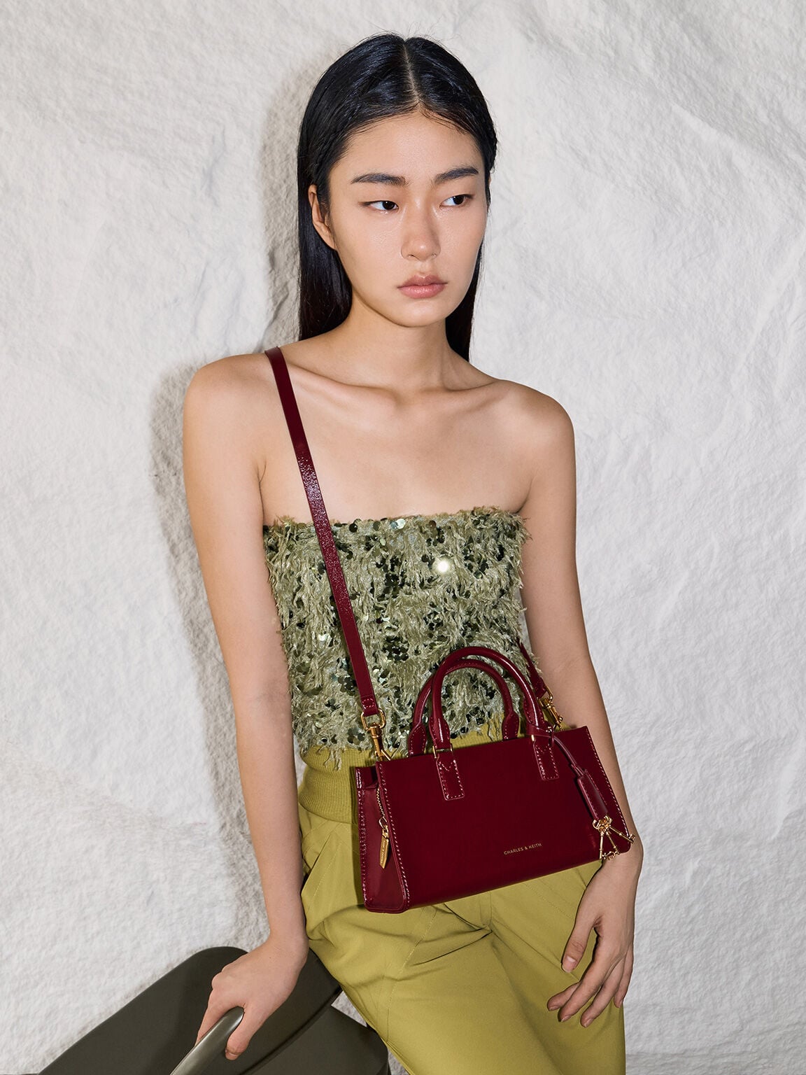 Kerry Top Handle Bag - Mulberry Plum | CHARLES & KEITH