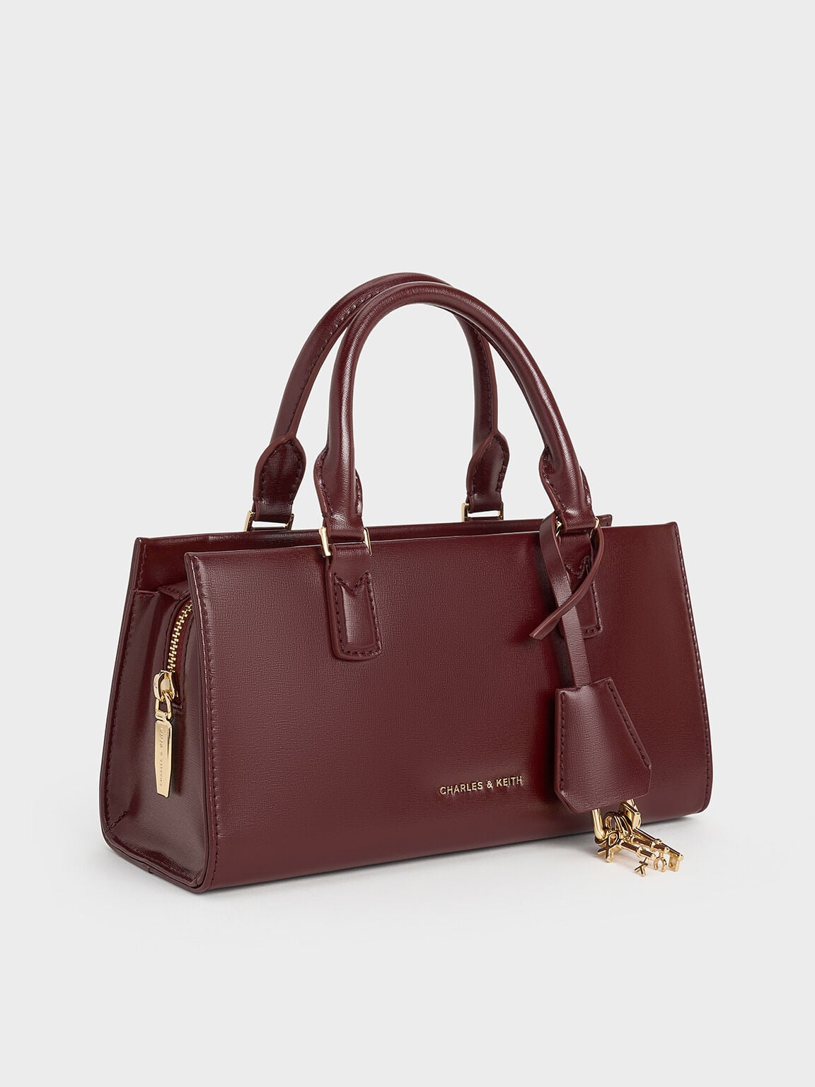 Kerry Top Handle Bag - Mulberry Plum | CHARLES & KEITH