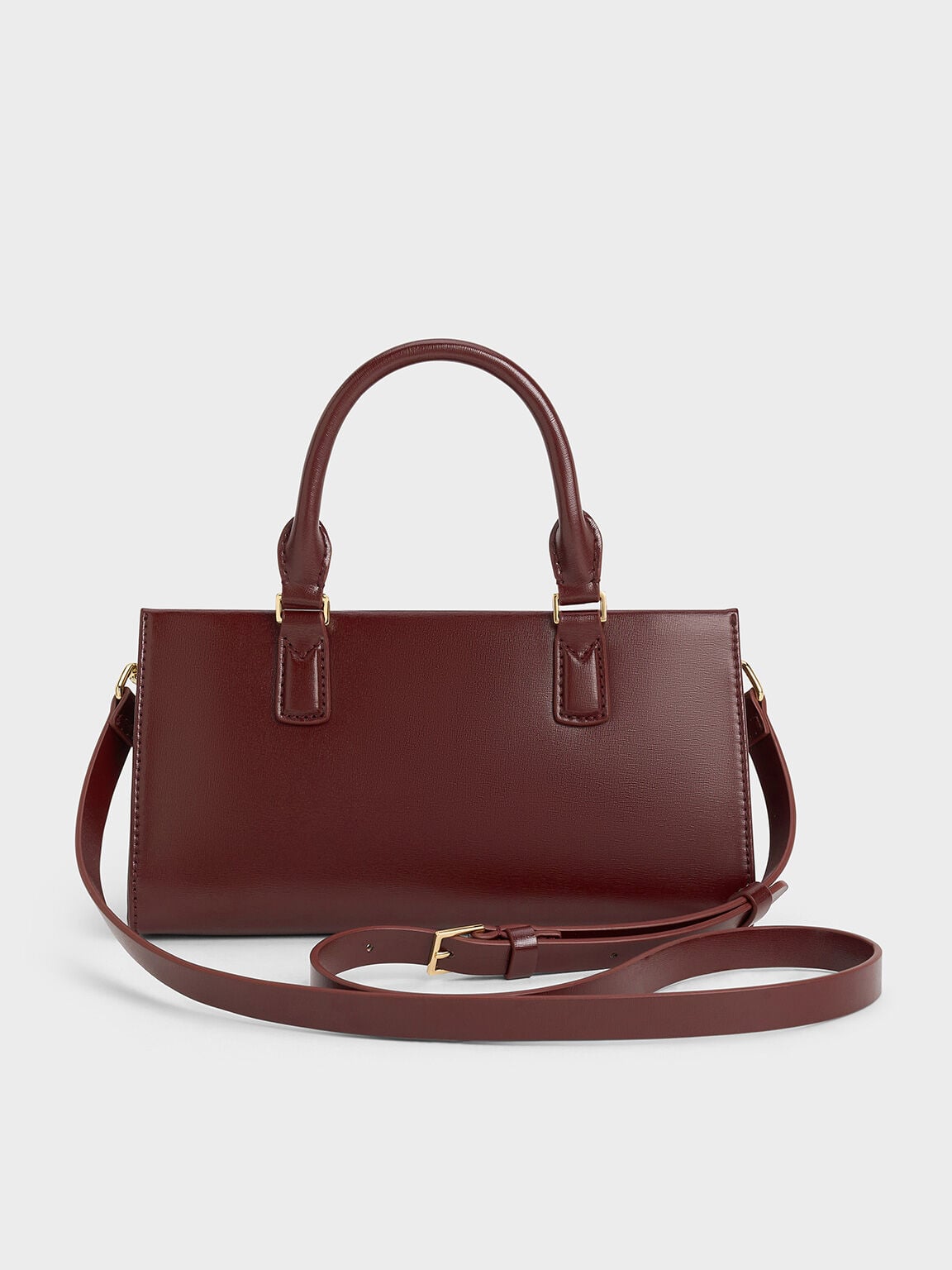Kerry Top Handle Bag - Mulberry Plum | CHARLES & KEITH