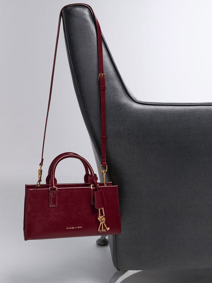 Kerry Top Handle Bag - Mulberry Plum | CHARLES & KEITH