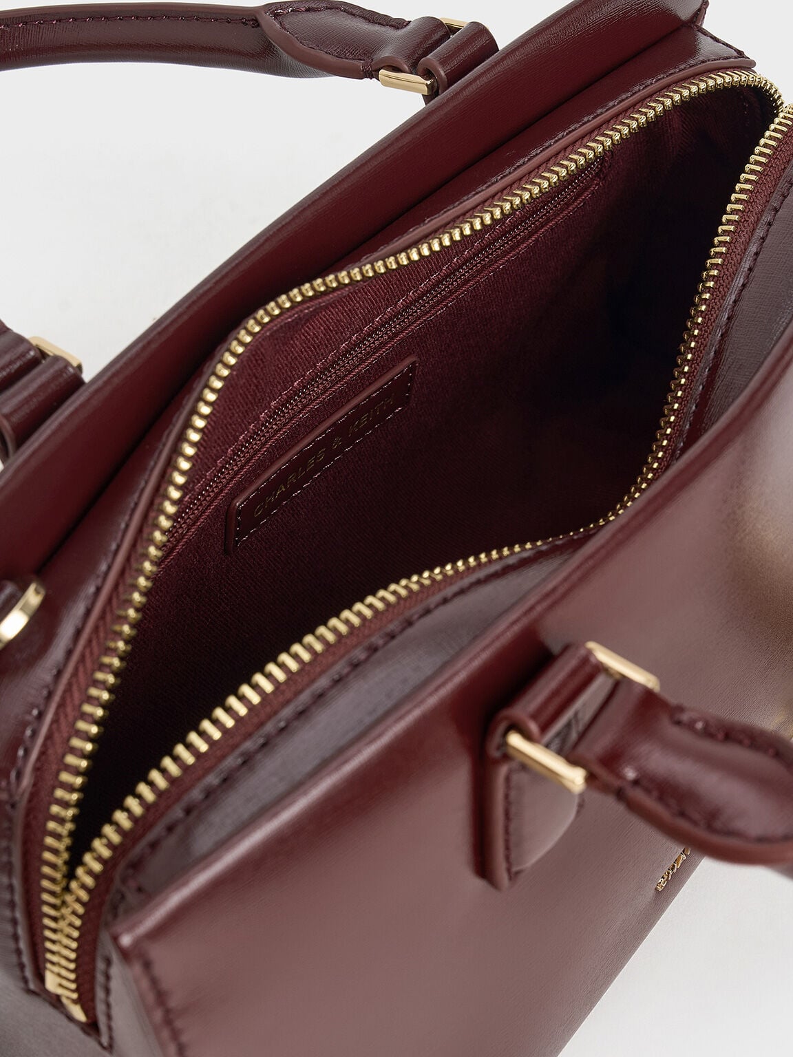 Kerry Top Handle Bag - Mulberry Plum | CHARLES & KEITH