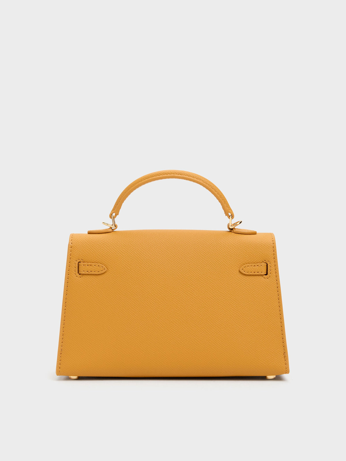 Tricha Knotted-Belt Top Handle Bag - Saffron Yellow | CHARLES & KEITH