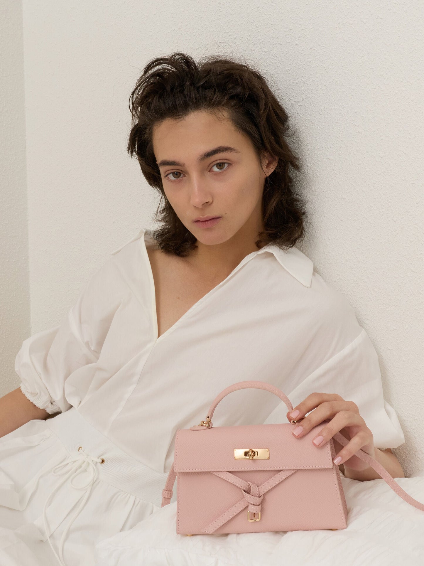 Tricha Knotted-Belt Top Handle Bag - Pink | CHARLES & KEITH