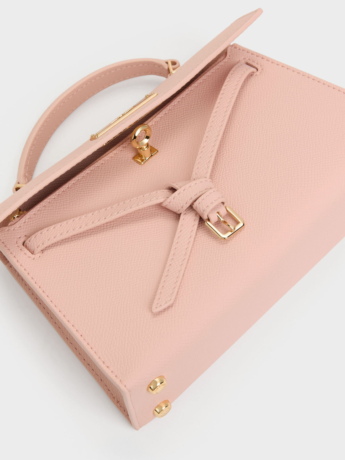 Tricha Knotted-Belt Top Handle Bag - Pink | CHARLES & KEITH