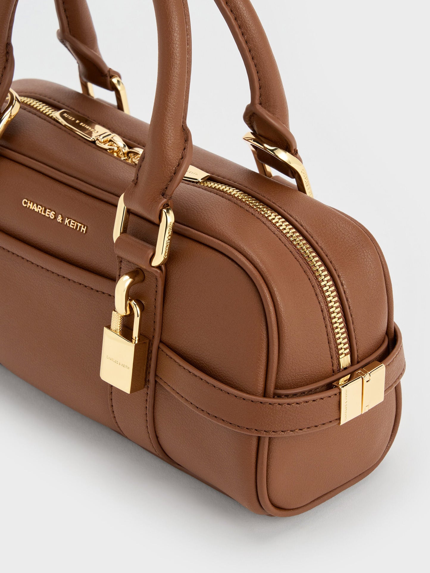 Scottie Bowling Bag - Chocolate | CHARLES & KEITH