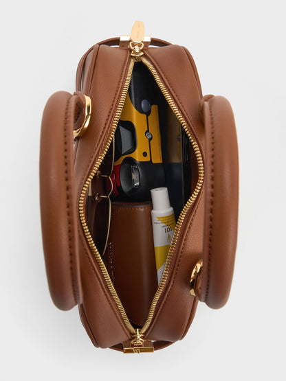 Scottie Bowling Bag - Chocolate | CHARLES & KEITH