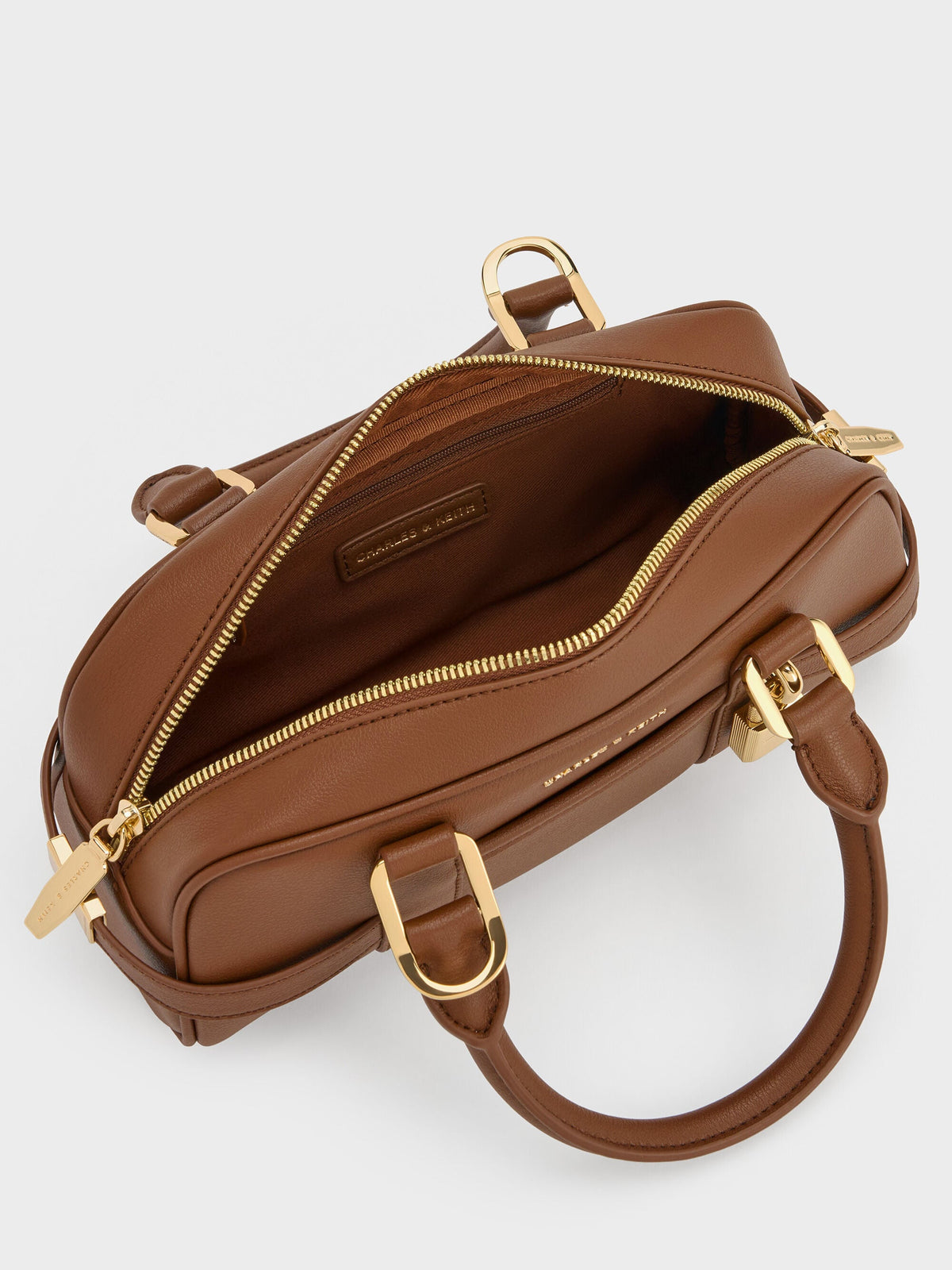 Scottie Bowling Bag - Chocolate | CHARLES & KEITH