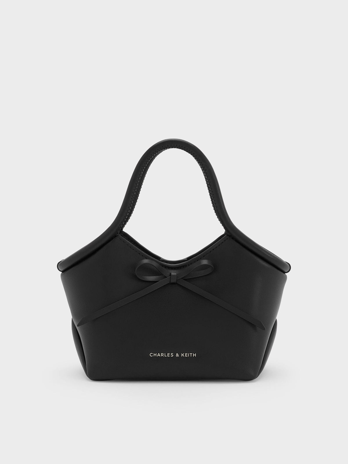 Hazel Bow Tubular Top Handle Bag - Noir | CHARLES & KEITH