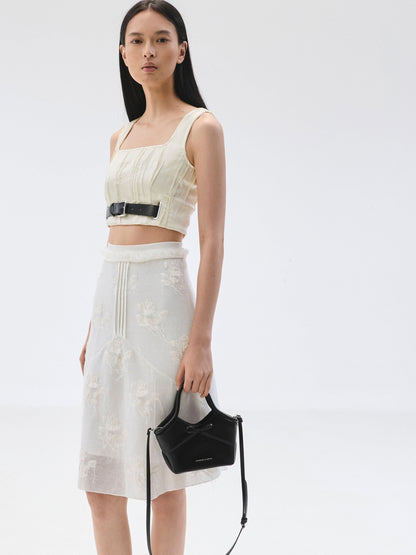 Hazel Bow Tubular Top Handle Bag - Noir | CHARLES & KEITH