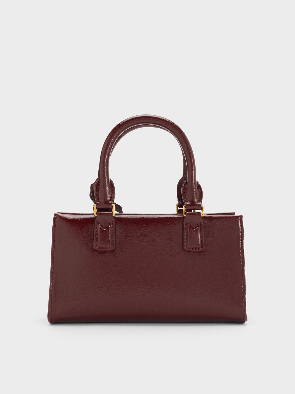 Mini Kerry Top Handle Bag - Wineberry Red | CHARLES & KEITH