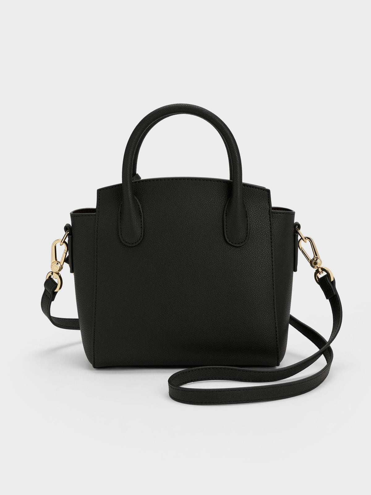 Harper Structured Top Handle Bag - Black | CHARLES & KEITH