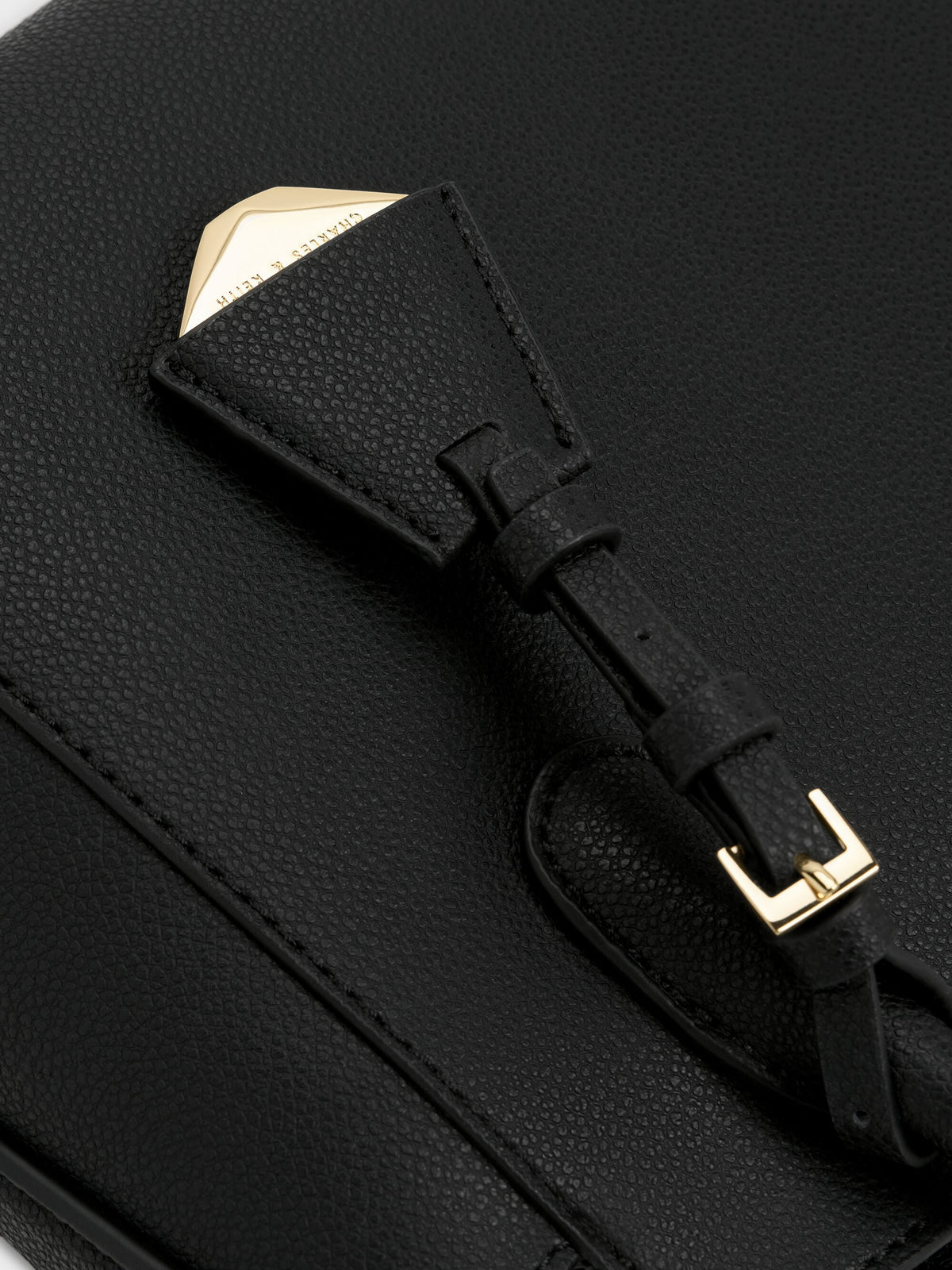 Harper Structured Top Handle Bag - Black | CHARLES & KEITH