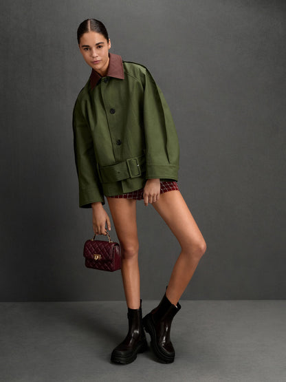 Cressida Quilted Top Handle Bag - Wineberry Red | CHARLES & KEITH