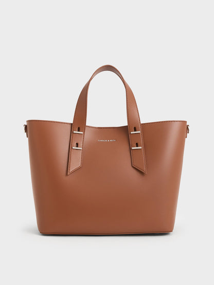 Shania Tote Bag - Chocolate | CHARLES & KEITH