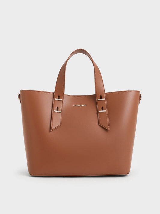 Shania Tote Bag - Chocolate | CHARLES & KEITH