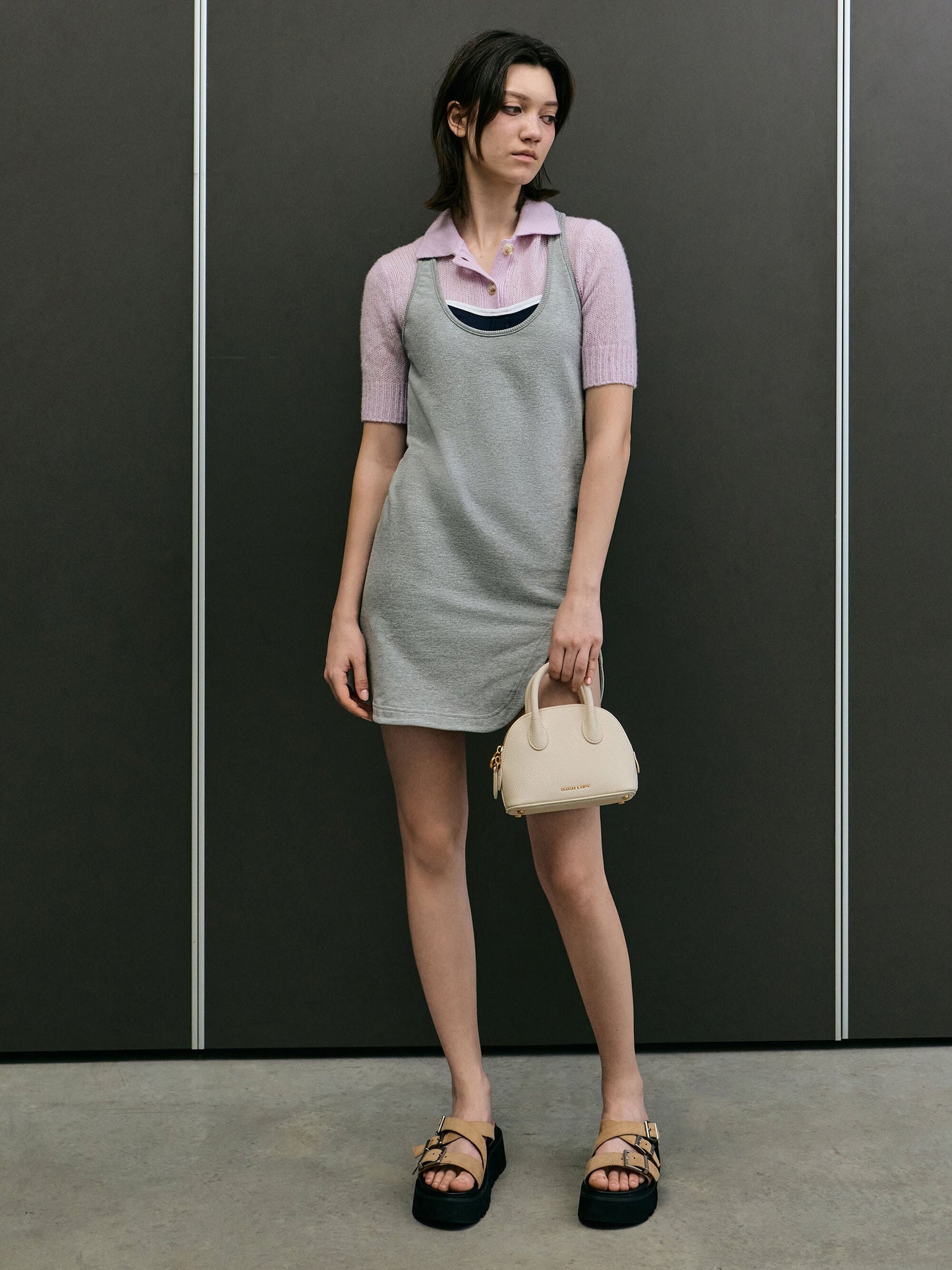 Beryl Bowling Bag - Cream | CHARLES & KEITH