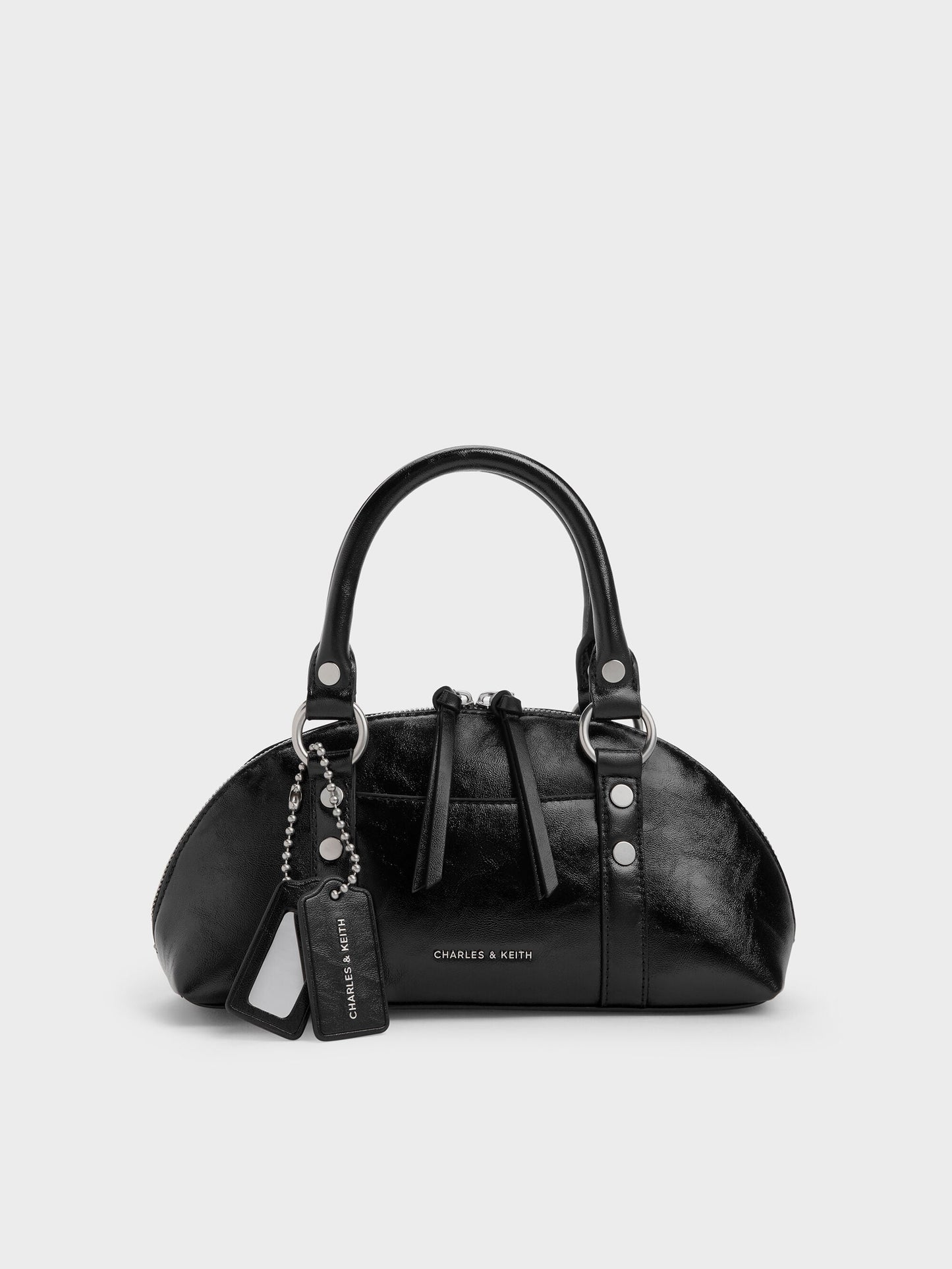 Tatiana Studded Bowling Bag - Noir | CHARLES & KEITH
